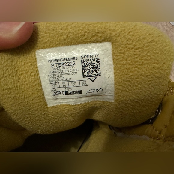 Sperry Saltwater Jetty Waterproof Duck Boots Rain Boots Yellow Navy Velcro Sz 6 - Picture 14 of 16